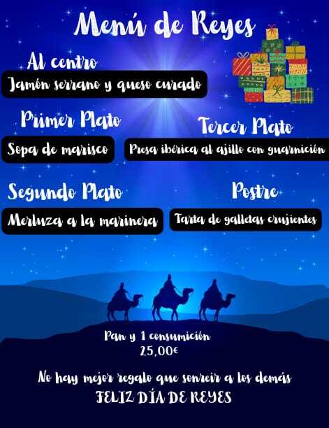 MENÚ DEL DÍA DE REYES
