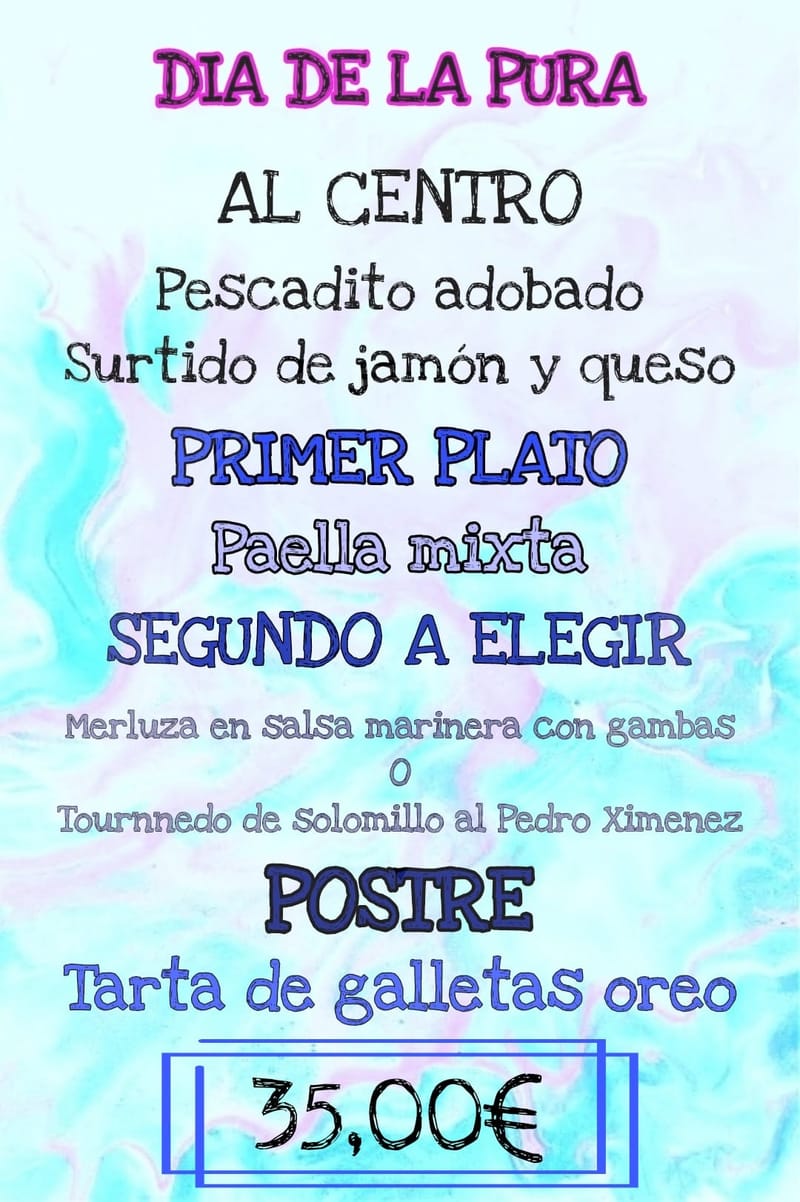 Menú Día de La Pura