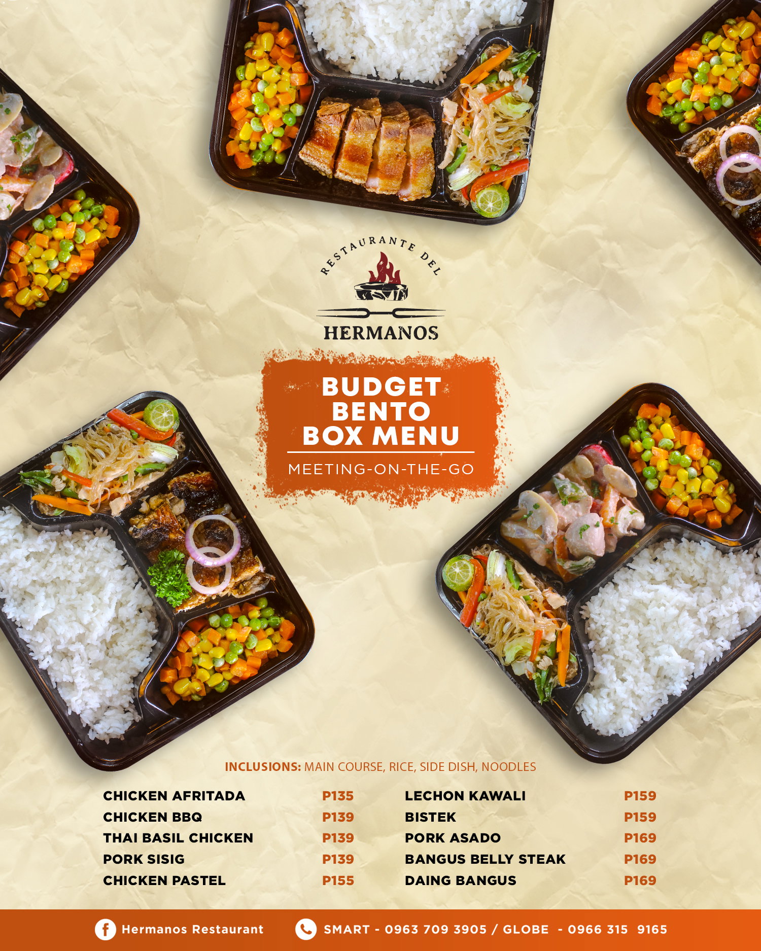 Budget Bento Box Menu