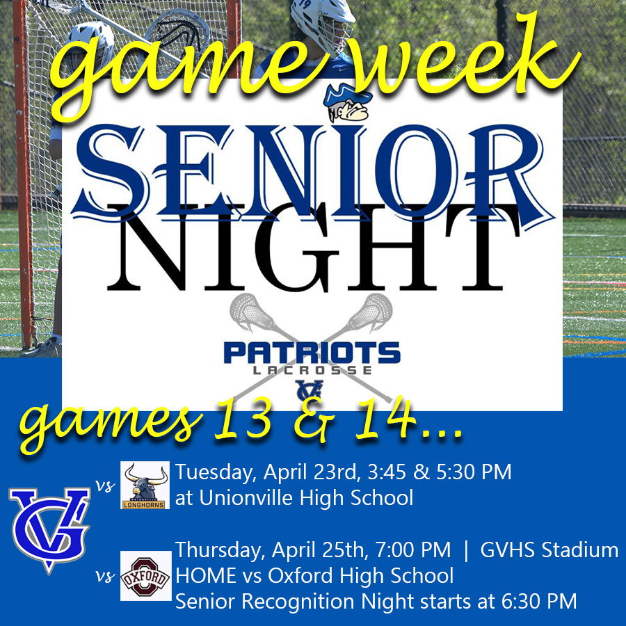 April 25, 2024 vs Oxford - "Senior Recognition Night"