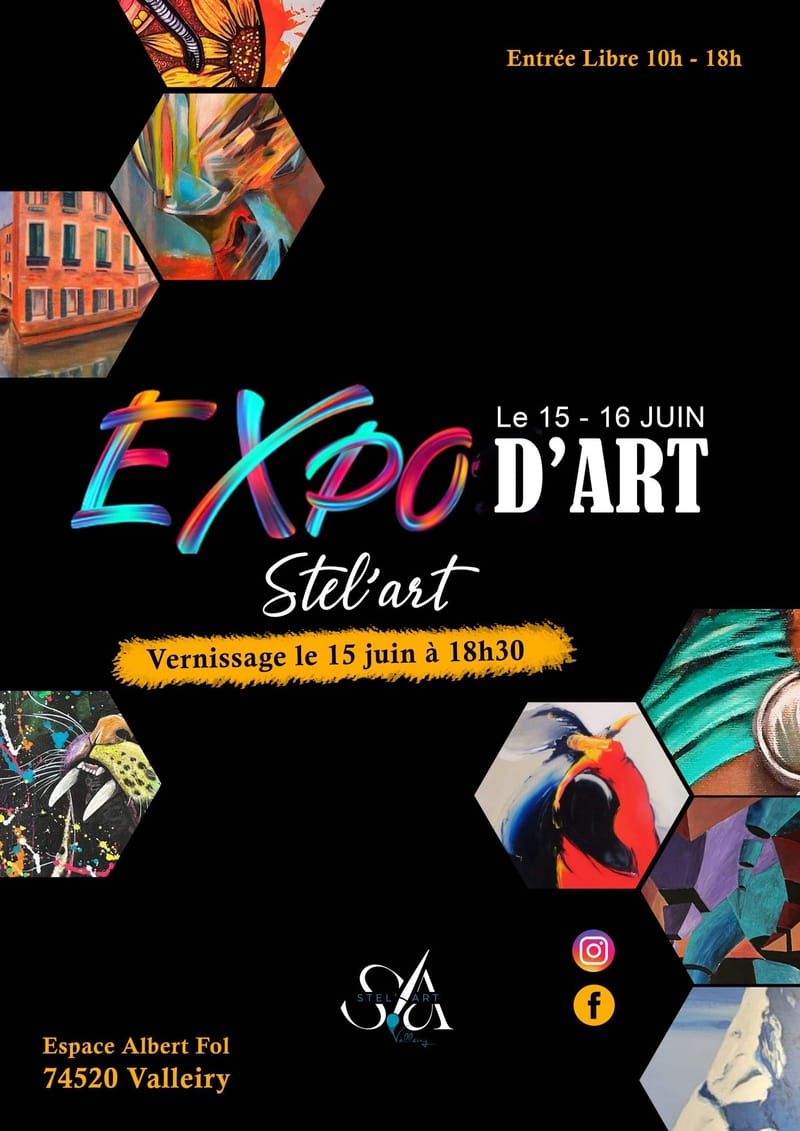 EXPOSITION ARTISTIQUE - VALLEIRY (74) - 15 et 16 juin 2024