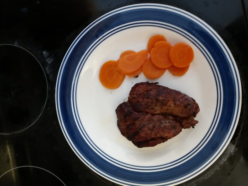 Fire Roasted Lamb with Grilled Fresh Garden Carrots