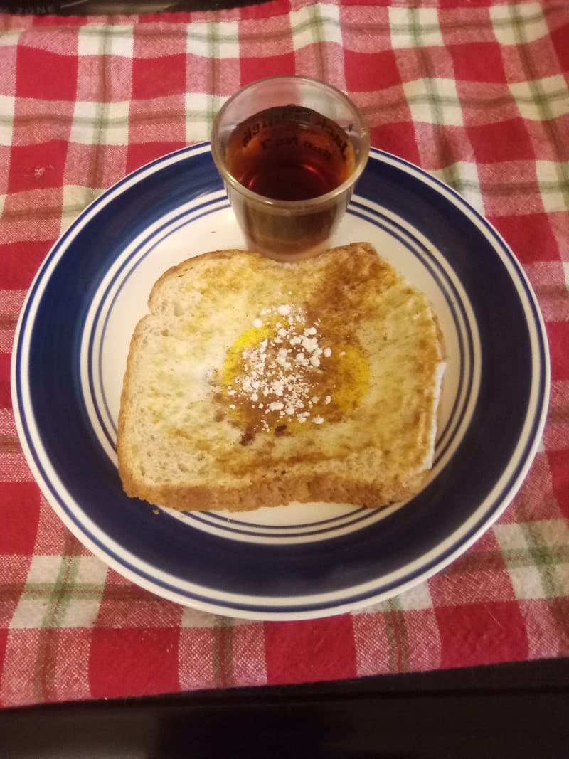 Toast with Free Range Egg & Walnut Syrup