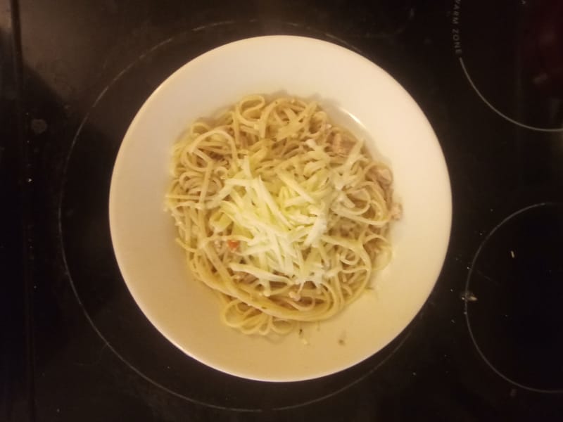 Home made Cypriot Gluten-Lactose Free Vermicelli Pasta with tuna