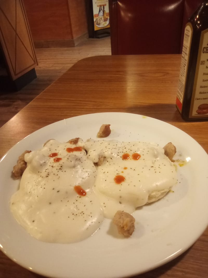 Buttermilk Biscuits with Elk Sausage Cream Gravy