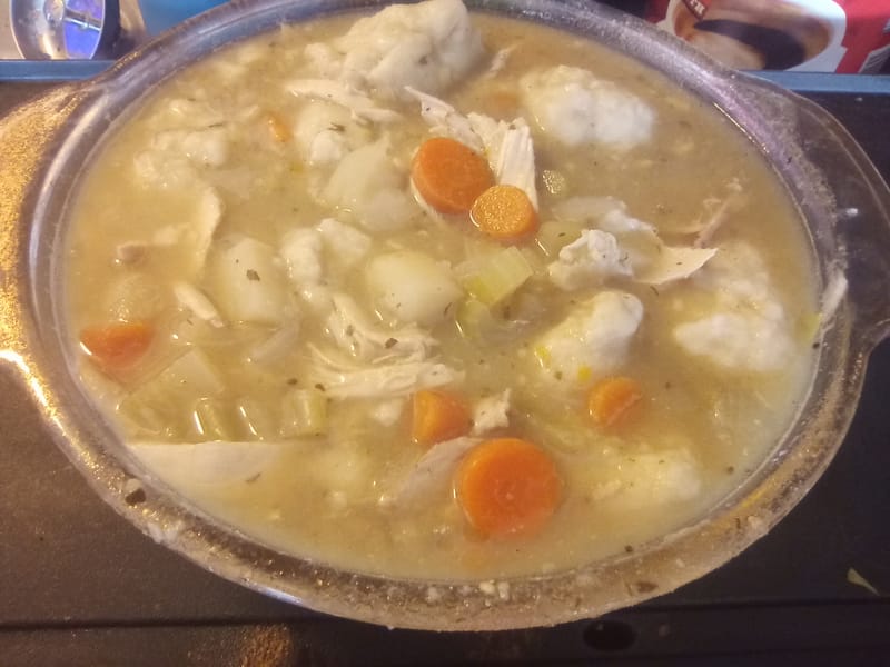 Home Made Fresh Free Range Chicken & Dumplings