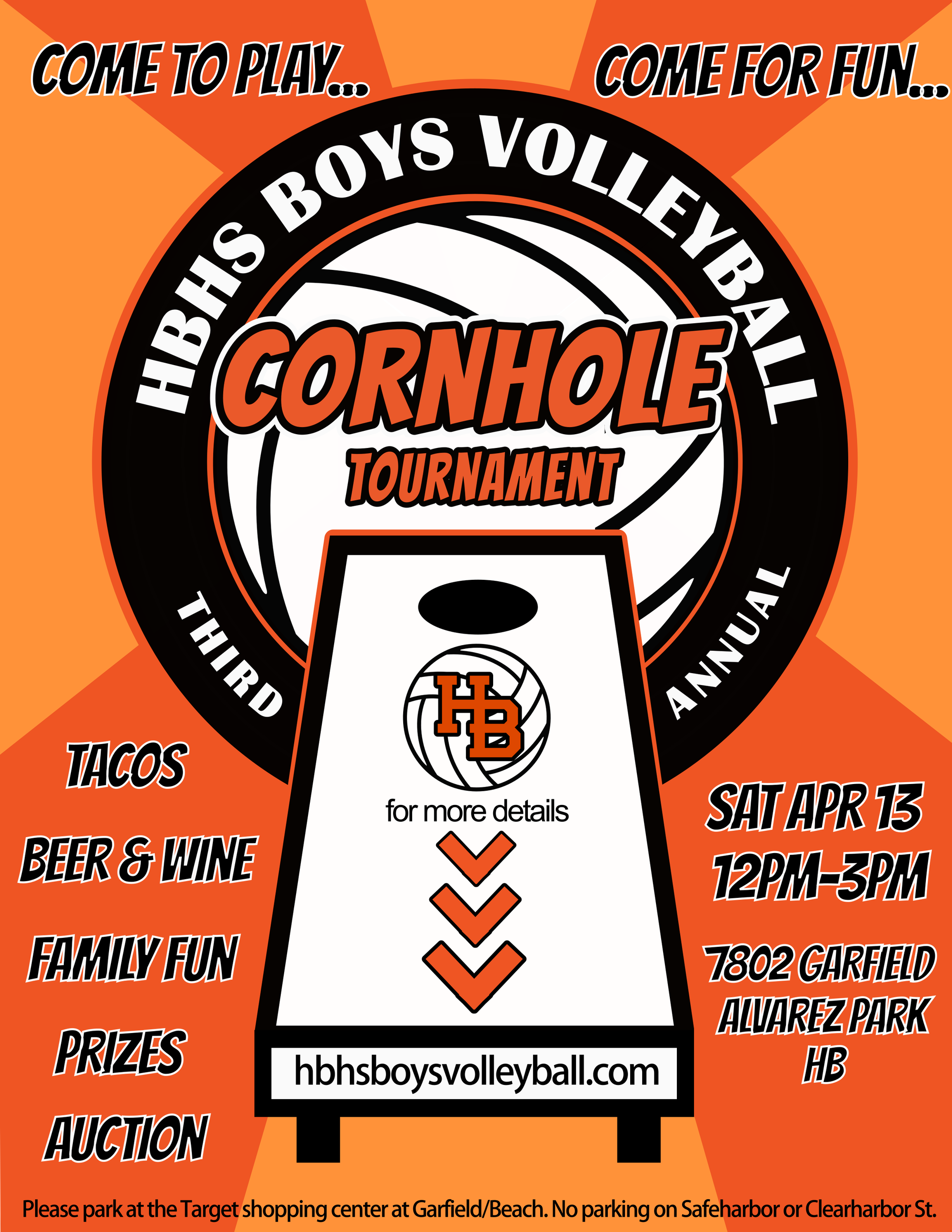 Annual Cornhole Tournament on April 13th