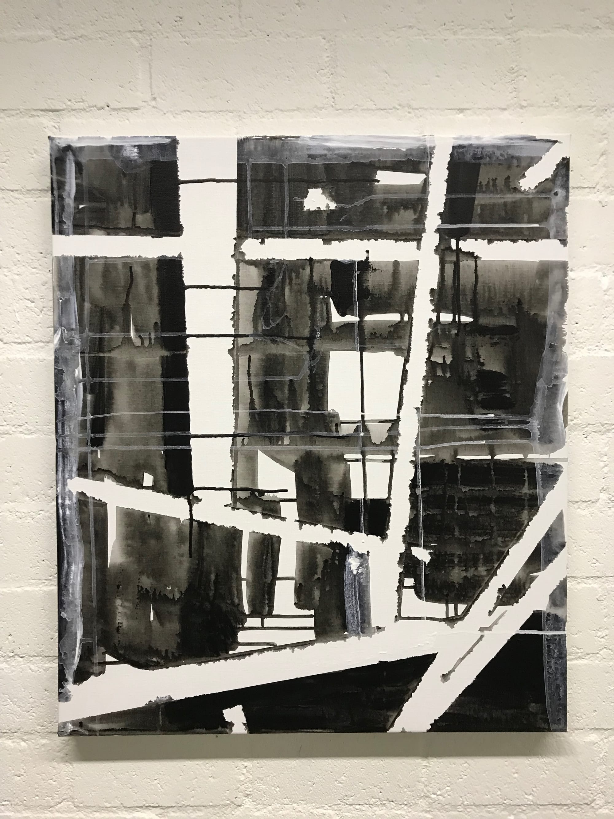 2020 Ruïne -On the Border  -mixed media op canvas 60x70x3 cm