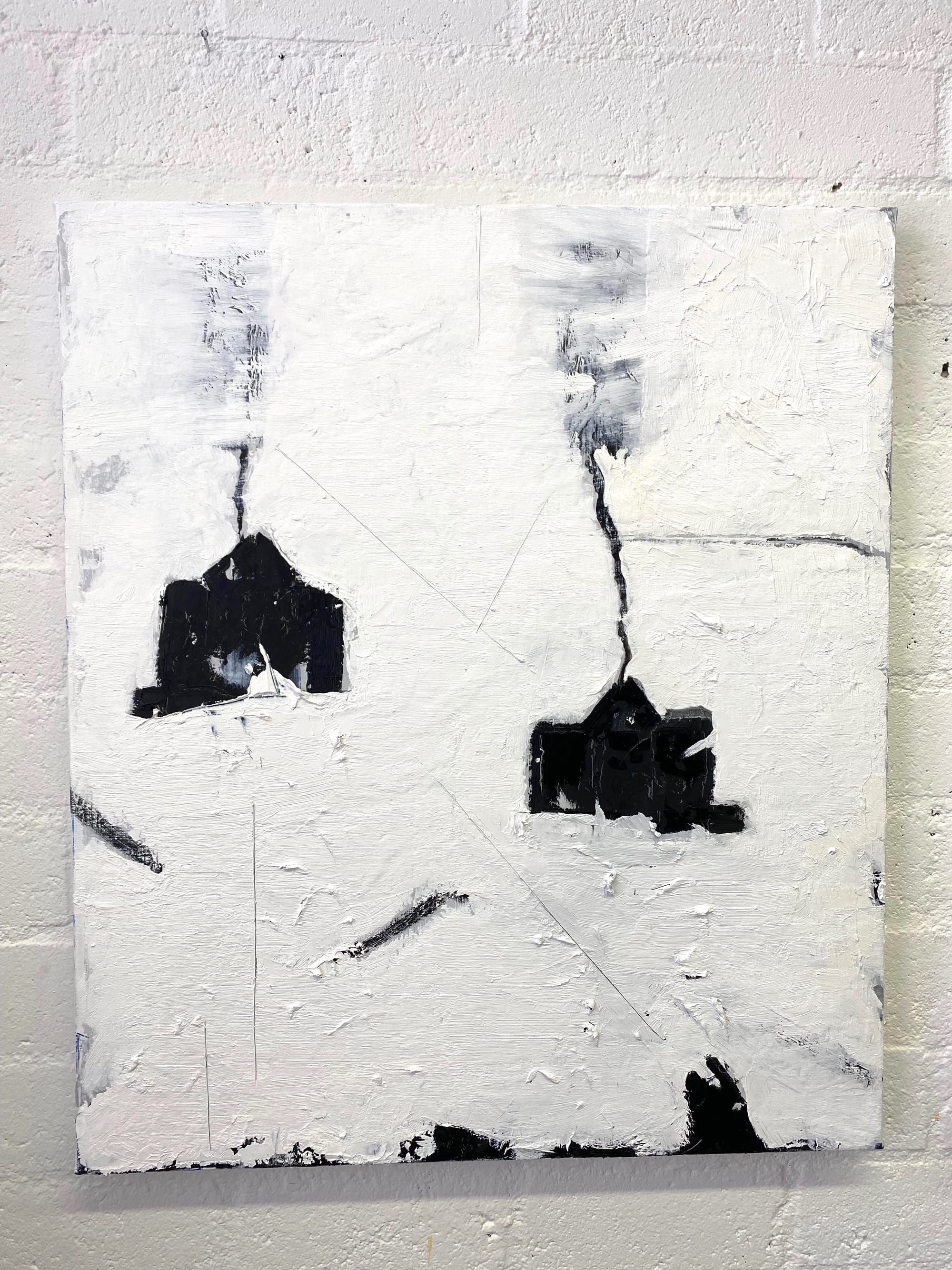 2022 - On the Border - House 1 olieverf op canvas 50x60x4 cm