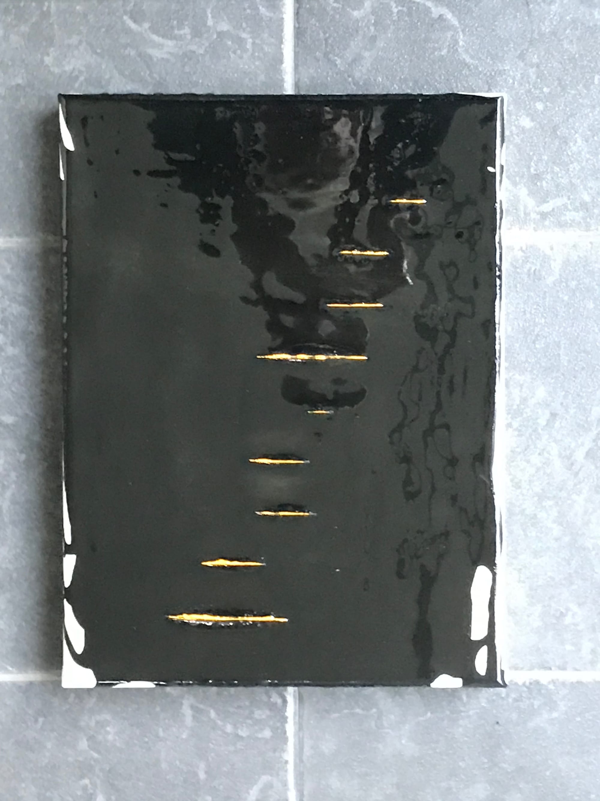 Structure Black/Yellow 2018  30x40x4 cm (glossy)