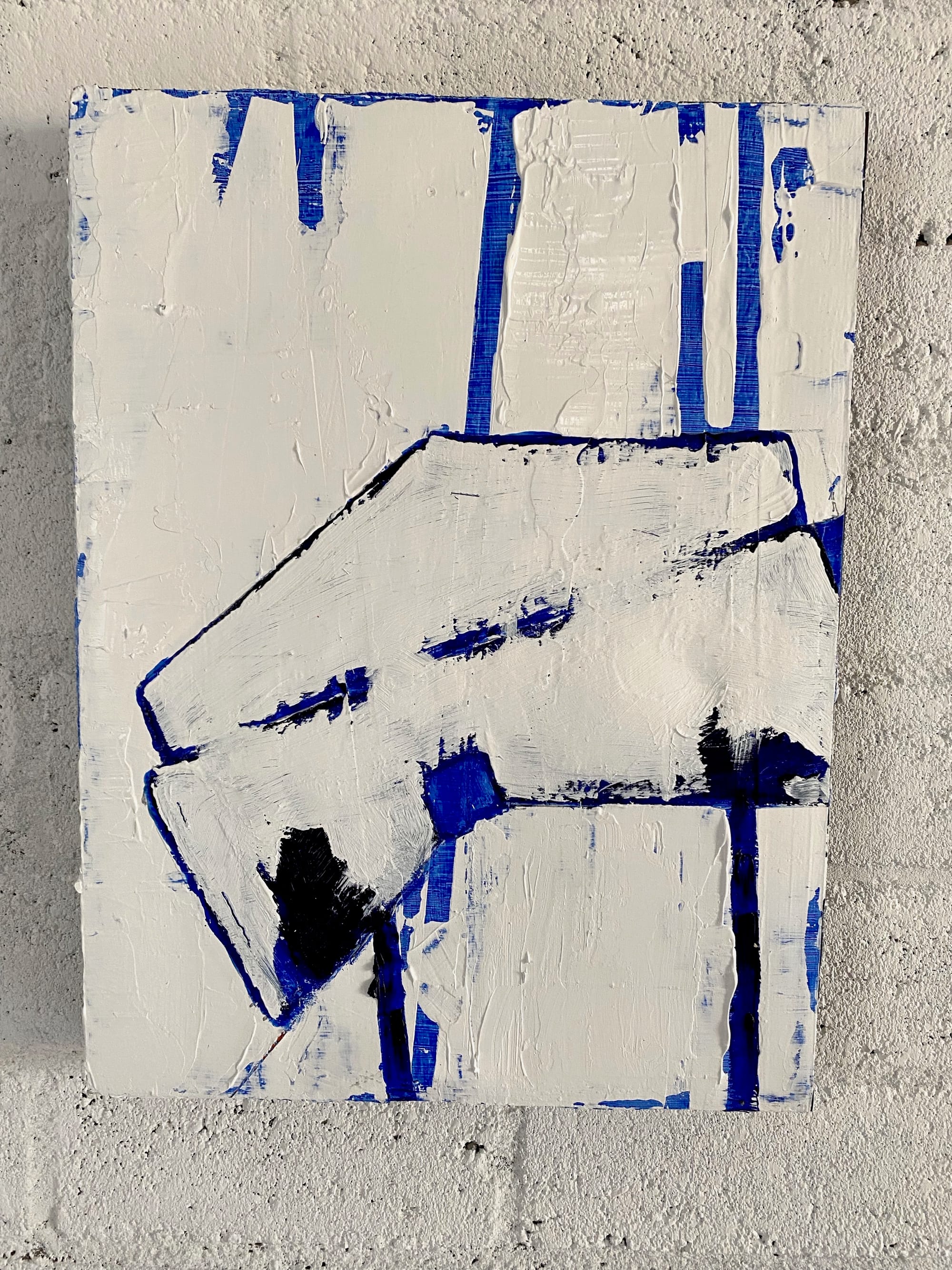 2023 -Safe House 1 ?  On the Border  acryl op loodpaneel 30x40x4 cm