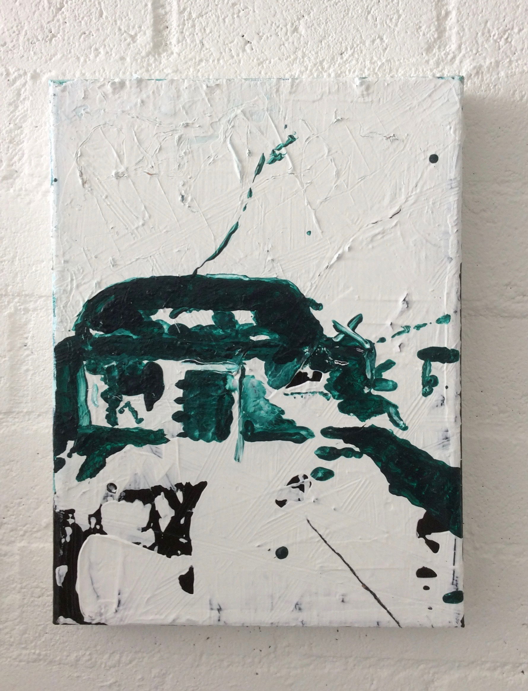 Safe House - On the Border 2023  olieverf /acryl op canvas 30x40x4 cm