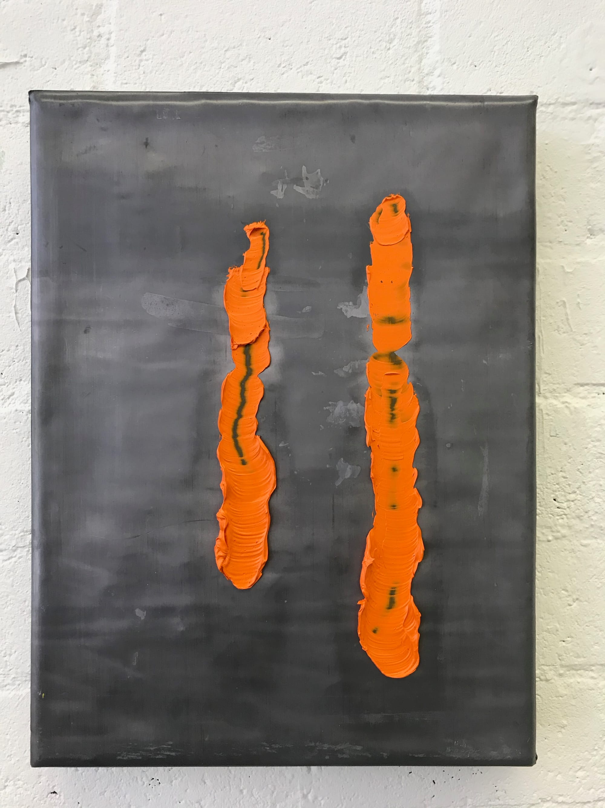 Structuur 2020 - olieverf op loodpaneel 30x40x4 cm (Coll.W.T.)