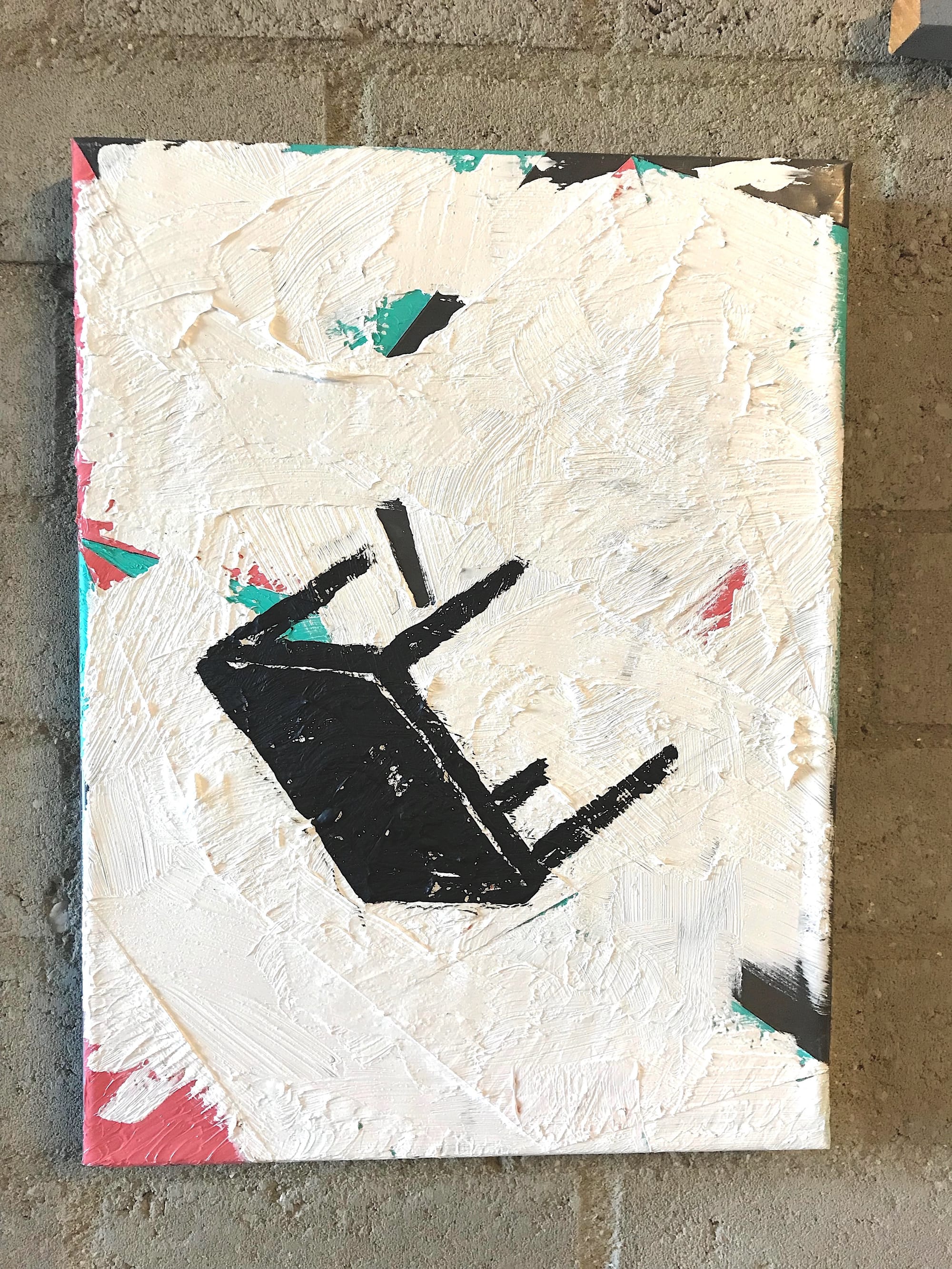 On the Border /Syrië 2021 mixed media 30x40x3 cm (coll H&W O)