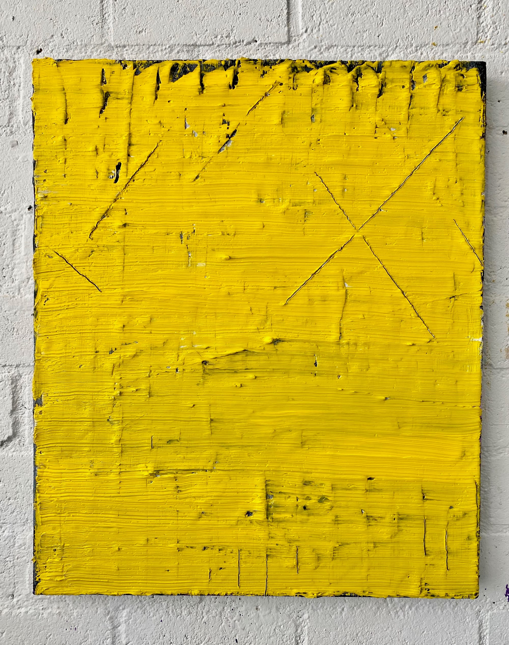On the Border - 2023  olieverf op loodpaneel 50x60x3 cm