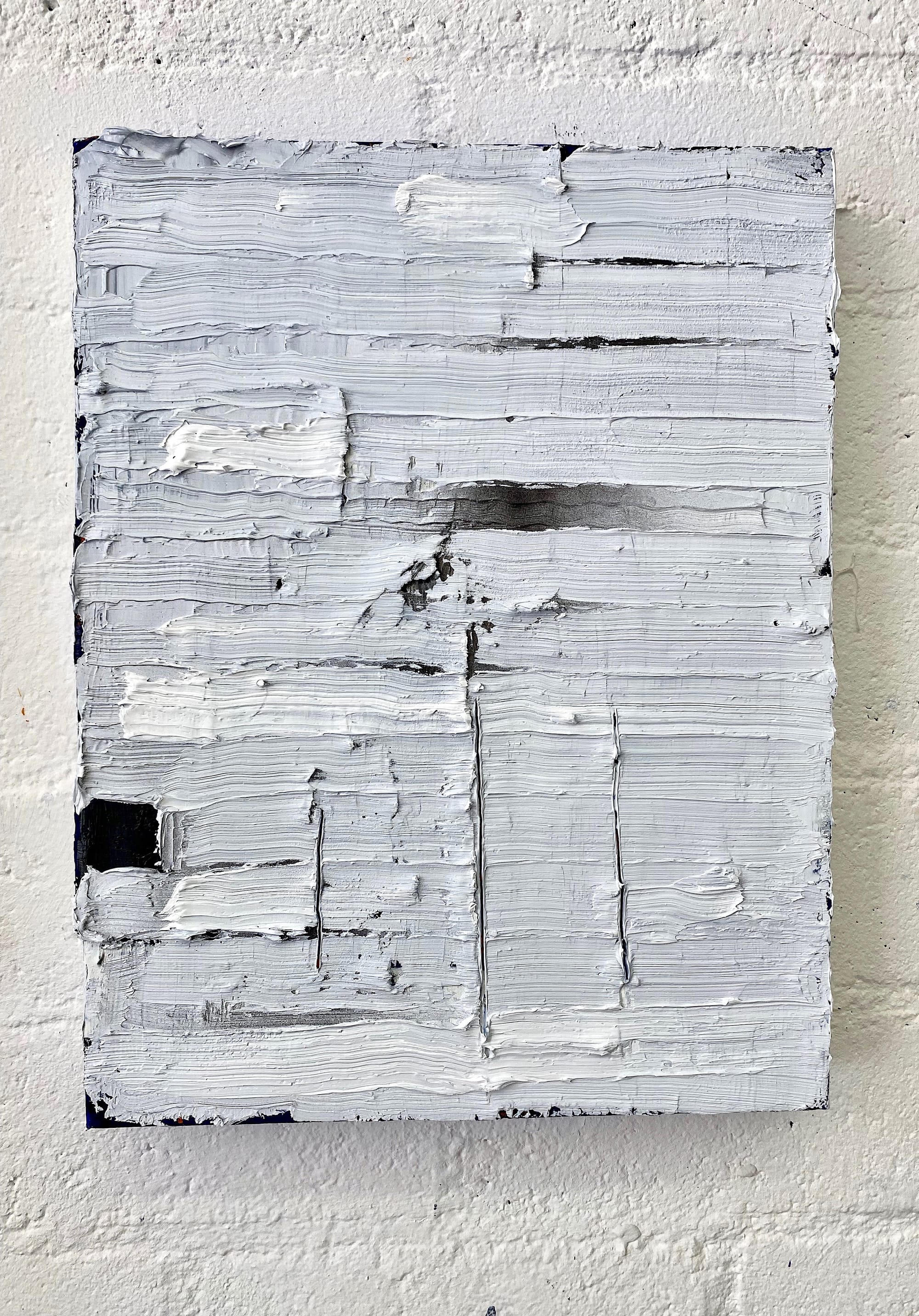 SKIN - Skin Deep Emotions 2023  Olieverf en inkepingen op canvas 30x40x4 cm