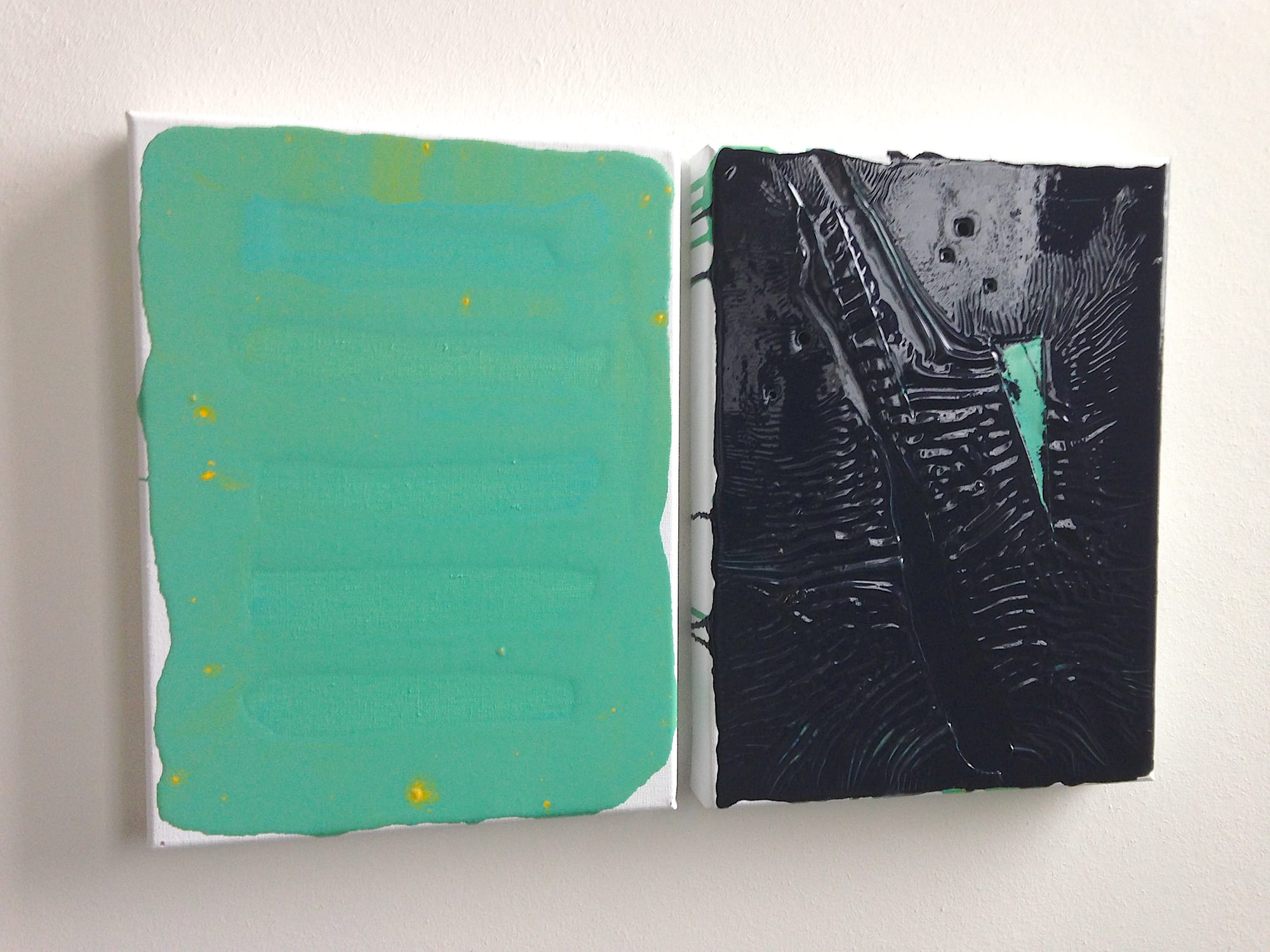 Hiding Landscape 2014 mixed media op canvas 30x40x4 cm (tweeluik)