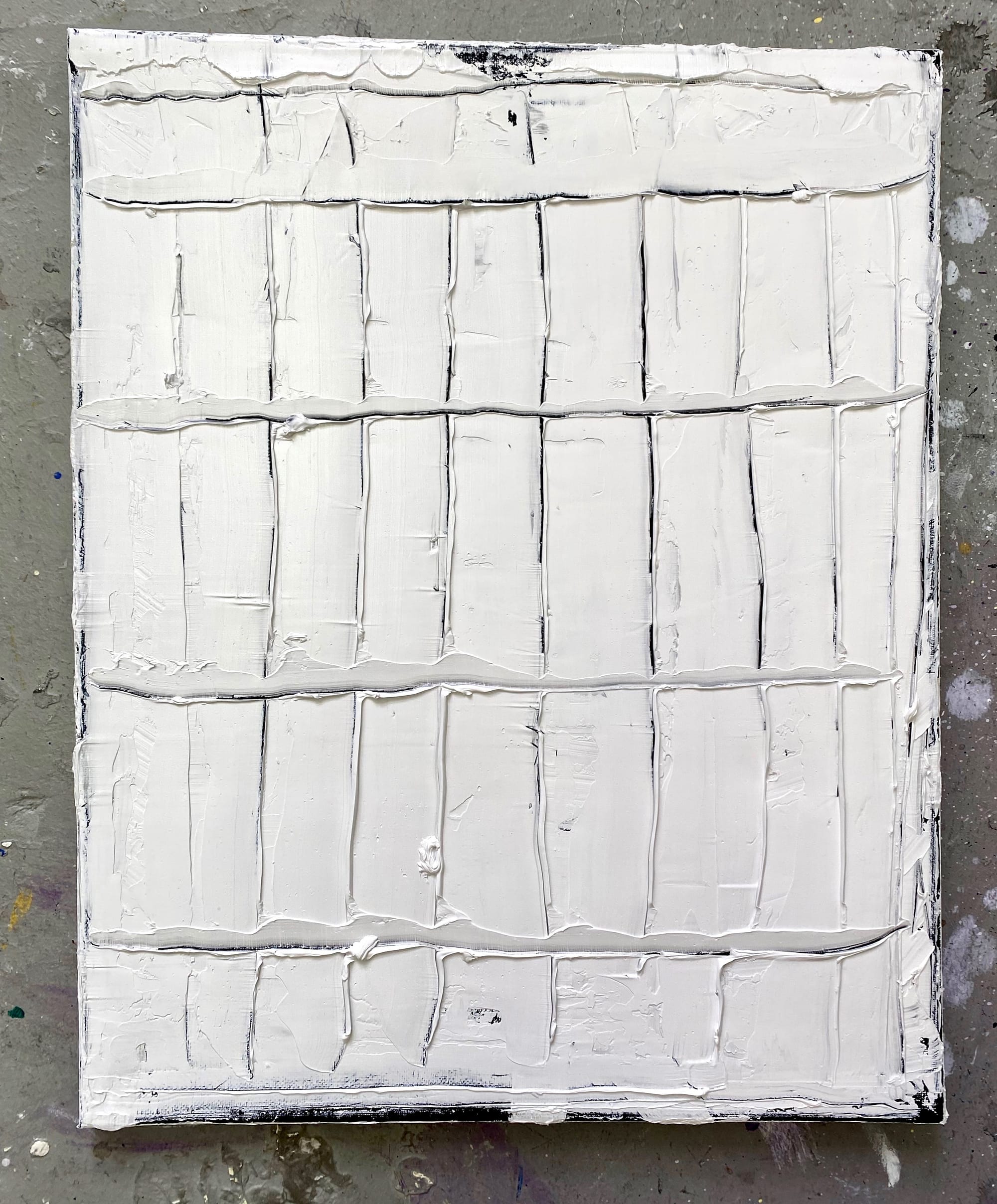On the Border - Observation 1-  2024 40x50x2 cm  olieverf/canvas