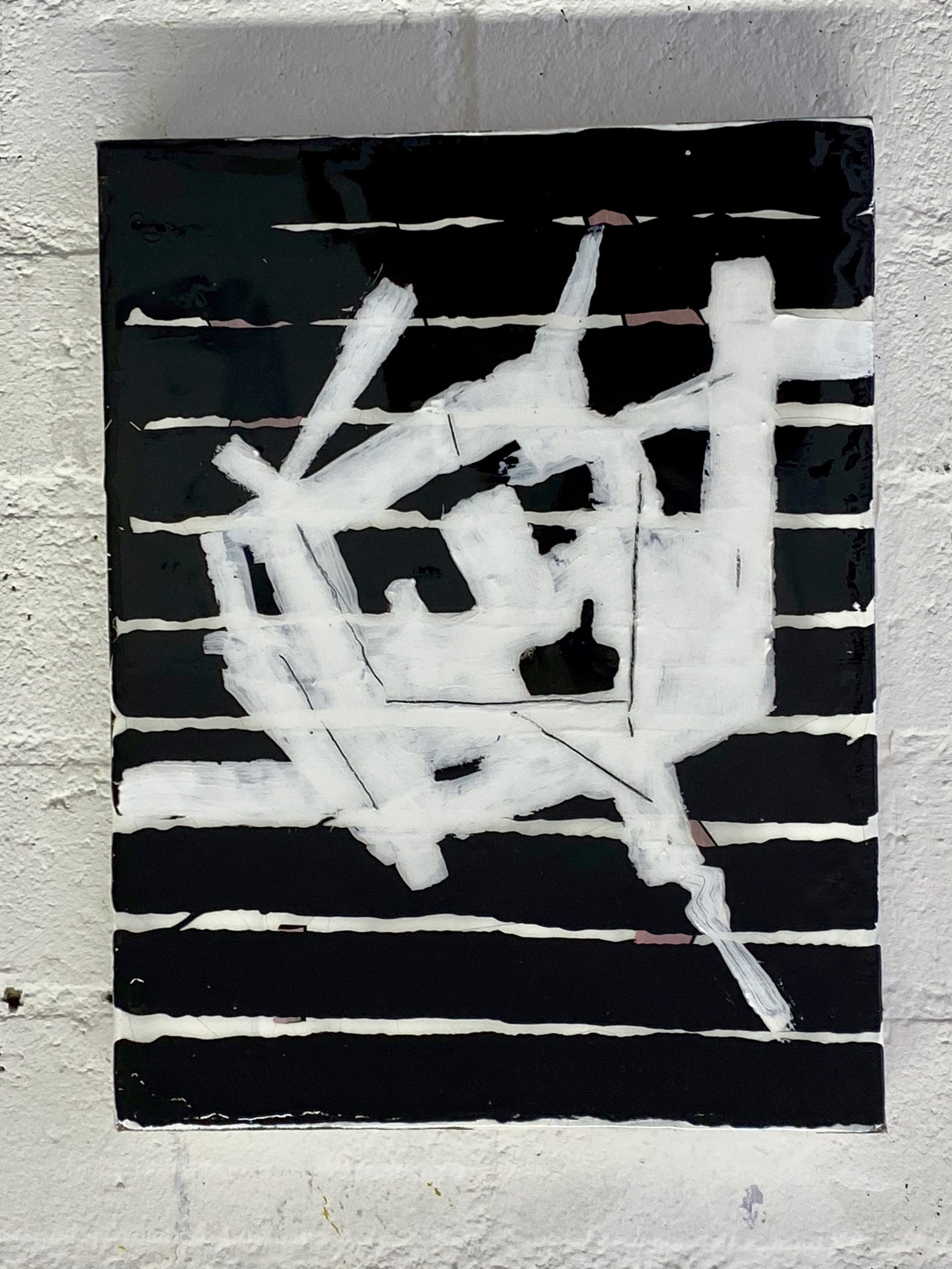 On the Border - Not a Safe House 2024  30x40x3 cm mixed media