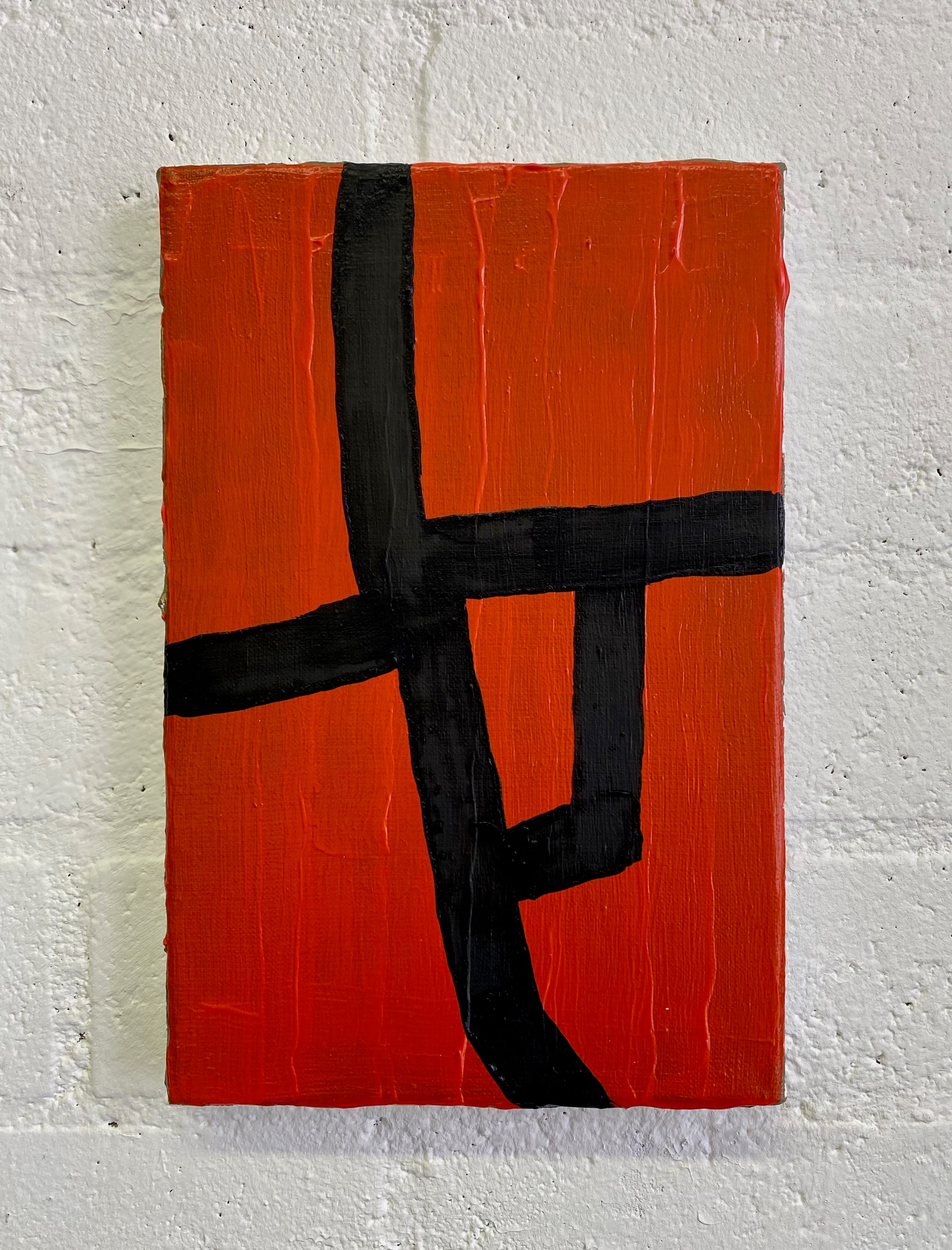 Apparently Orange- StreetART 2024 acryl/olieverf /canvas 20x30x2 cm