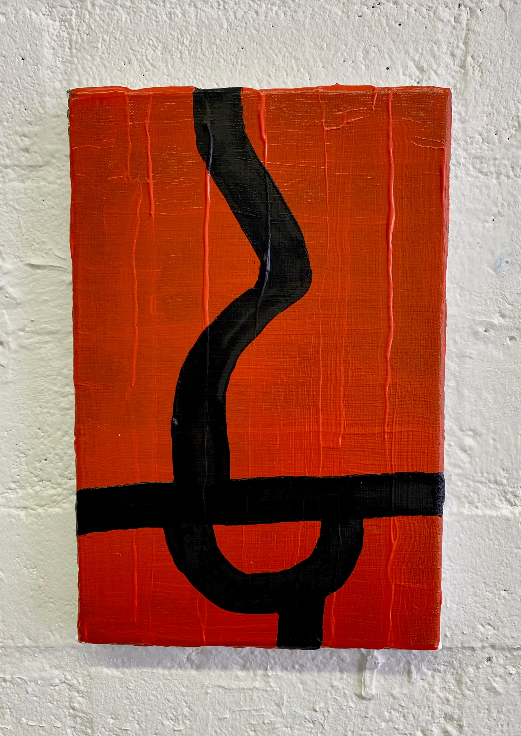 Apparently Orange -StreetART 2024  20x30x2 cm acryl/olieverf op linnen