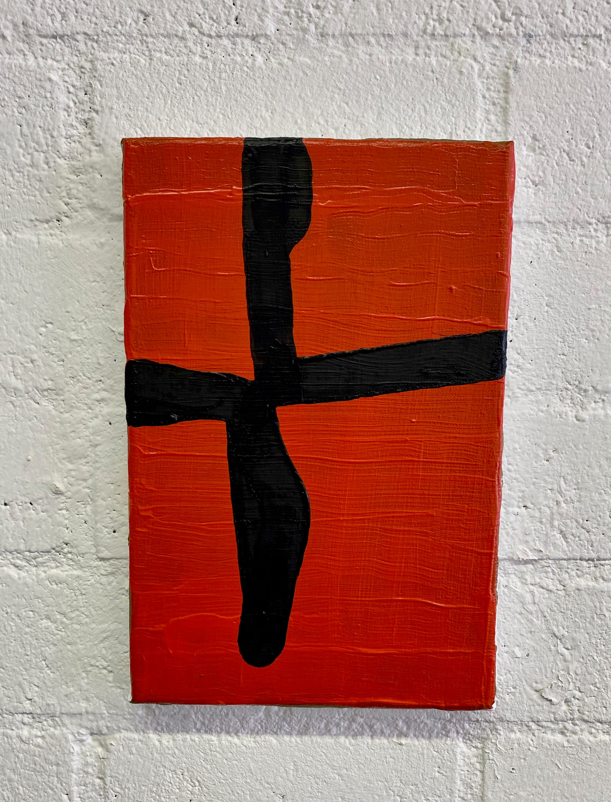 Apparently Orange -StreetART 2024  20x30x2 cm  acryl/olieverf op linnen