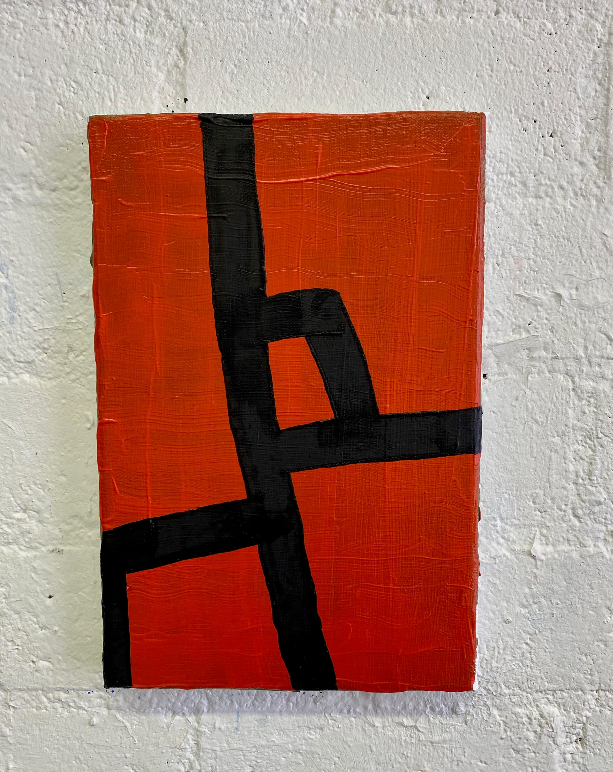 Apparently Orange -StreetART 2024  20x30x2 cm acryl/olieverf op linnen