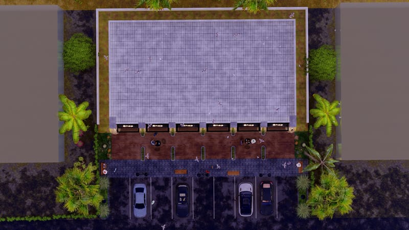 تصميم لمجمع معارض تجاري 