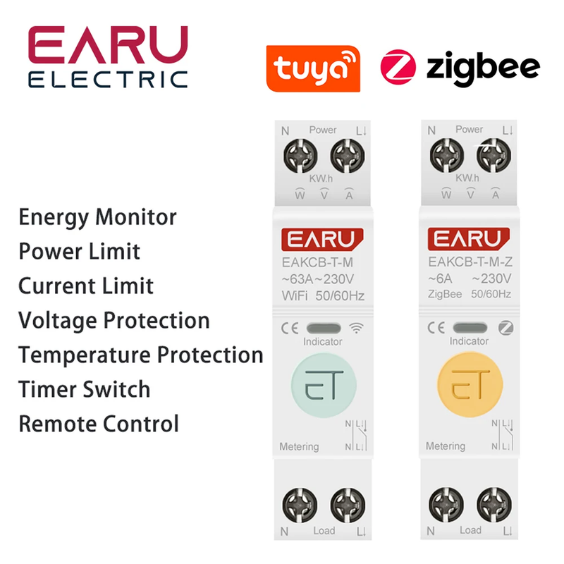 Baza Zigbee 3 - EARU Rozłącznik z Monitorem Energii 1-63A