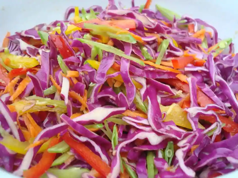 Homemade Rainbow Slaw