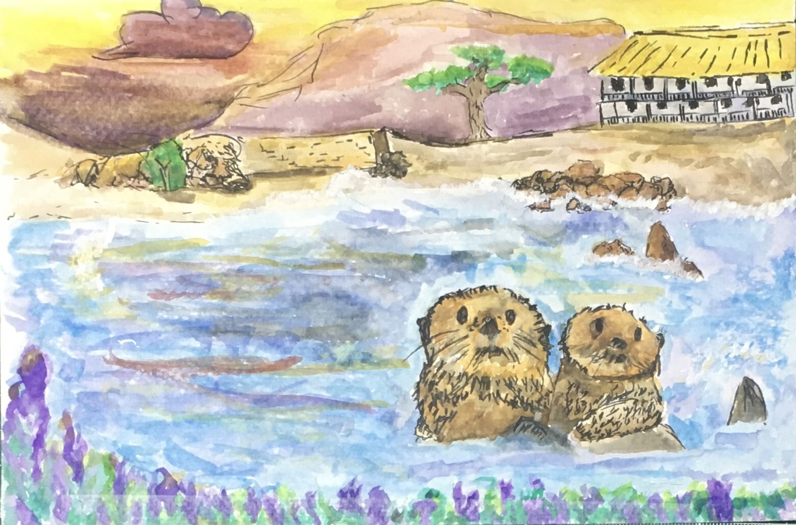 Otters in Monterey