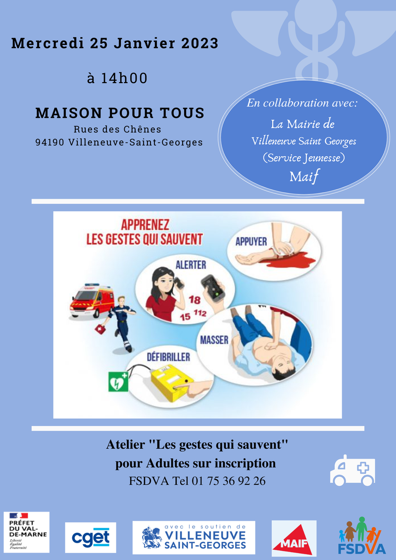 Atelier "Les gestes qui sauvent"