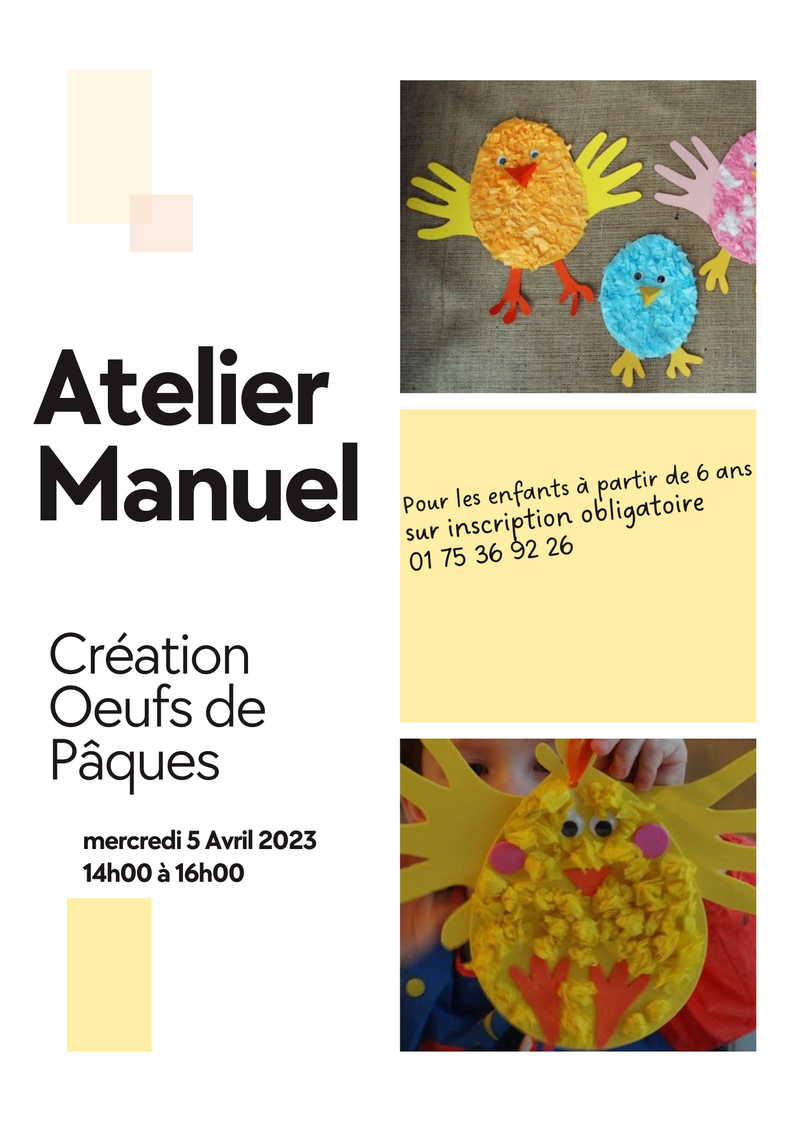 Atelier Manuel - Thème de Pâques