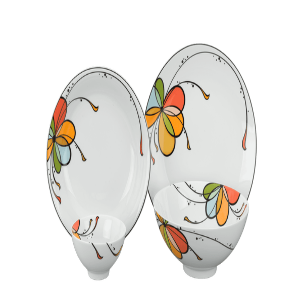 Bộ đồ ăn 09 sản phẩm – Daisy – Bóng Bay Quà Tri Ân MKQTA01