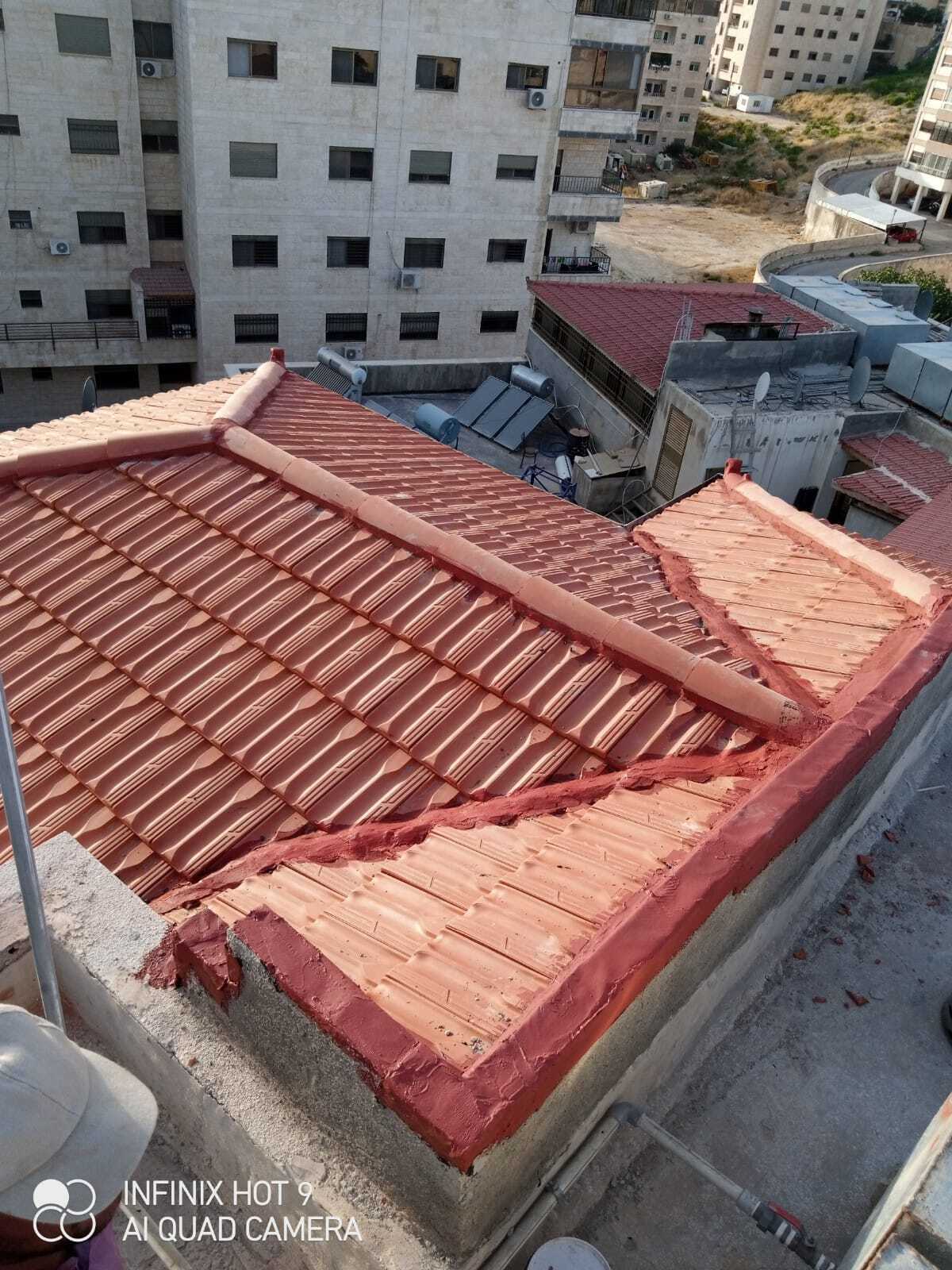 مجموعه من مظلات القرميد 