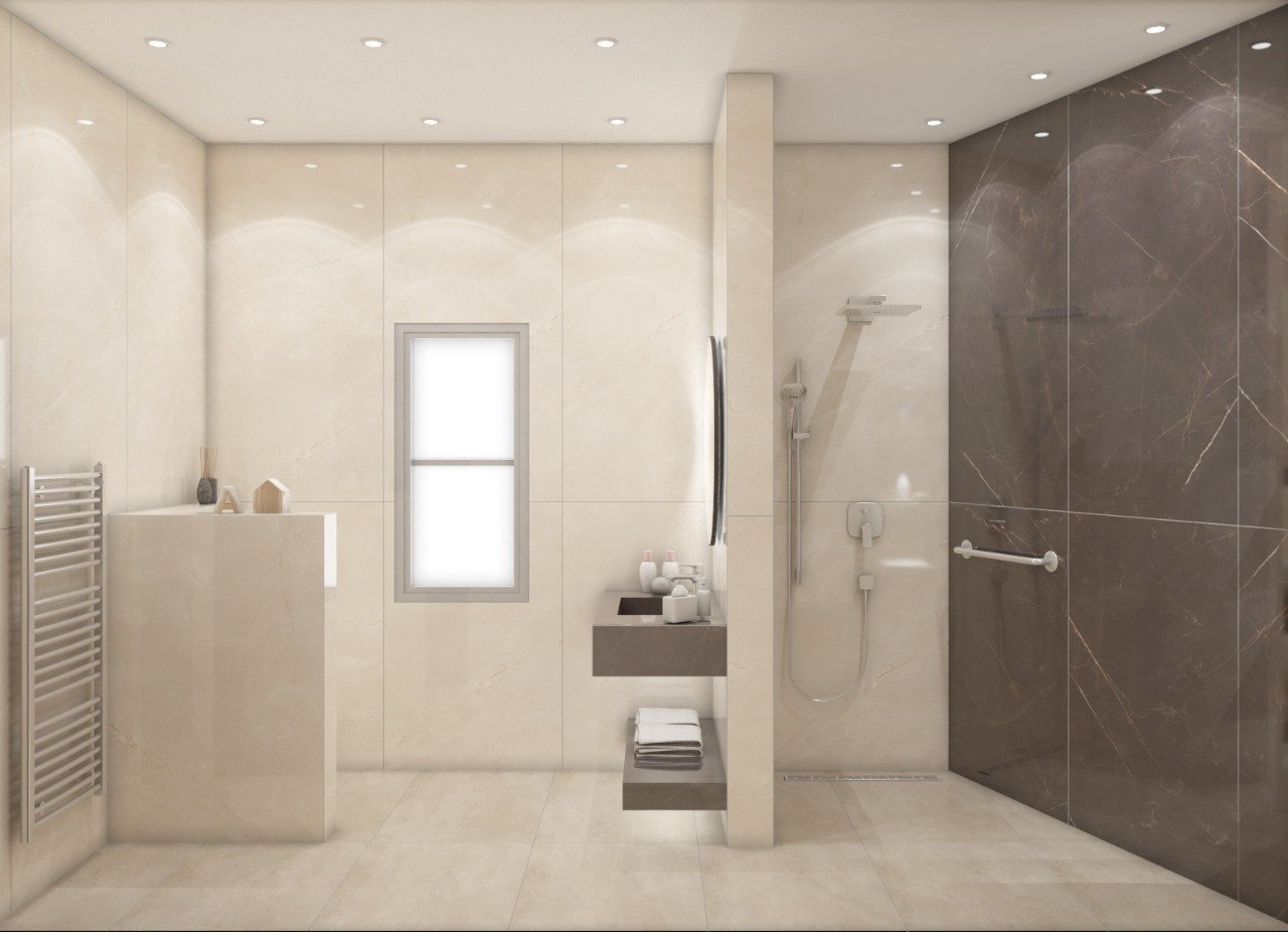 "استمتع بتحفة الفن في كل ركن من أركان حمامك مع تصميماتنا الرائعة." ديكورات حمامات المودرن و اكسسواراتها .