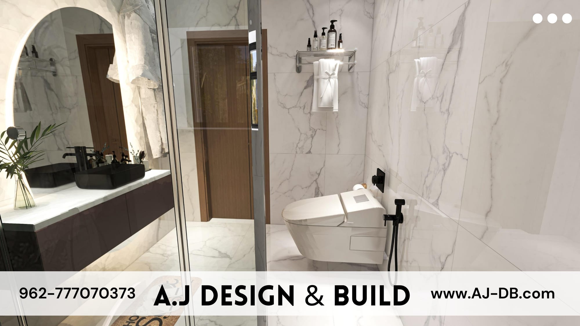 "استمتع بتحفة الفن في كل ركن من أركان حمامك مع تصميماتنا الرائعة." ديكورات حمامات المودرن و اكسسواراتها .