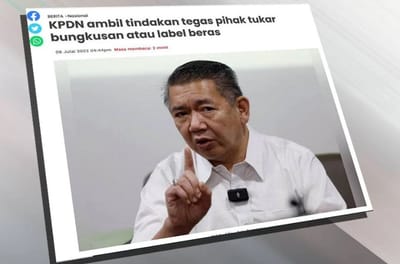 255) NGO SARAN MANSUH PENGGUNAAN LABEL BERAS IMPORT, TEMPATAN - SINAR HARIAN - 18/07/2023