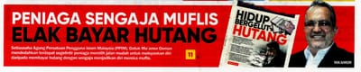 333) PENIAGA SENGAJA MUFLIS ELAK BAYAR HUTANG - SINAR HARIAN - 13/02/2024