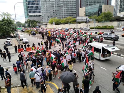 373) HIMPUNAN MEGA DEMI PALESTIN DESAK GENCATAN SENJATA SEGERA - SUMBERKINI - 02/03/2024