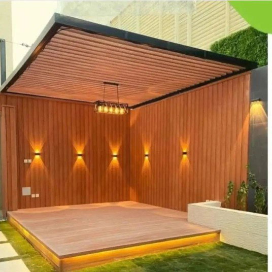 تصميم المظلات والجلسات الخارجية