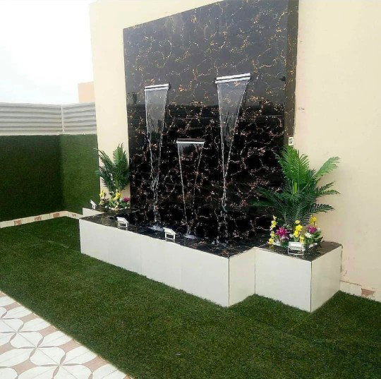 تصميم الشلالات والنوافير المائيه