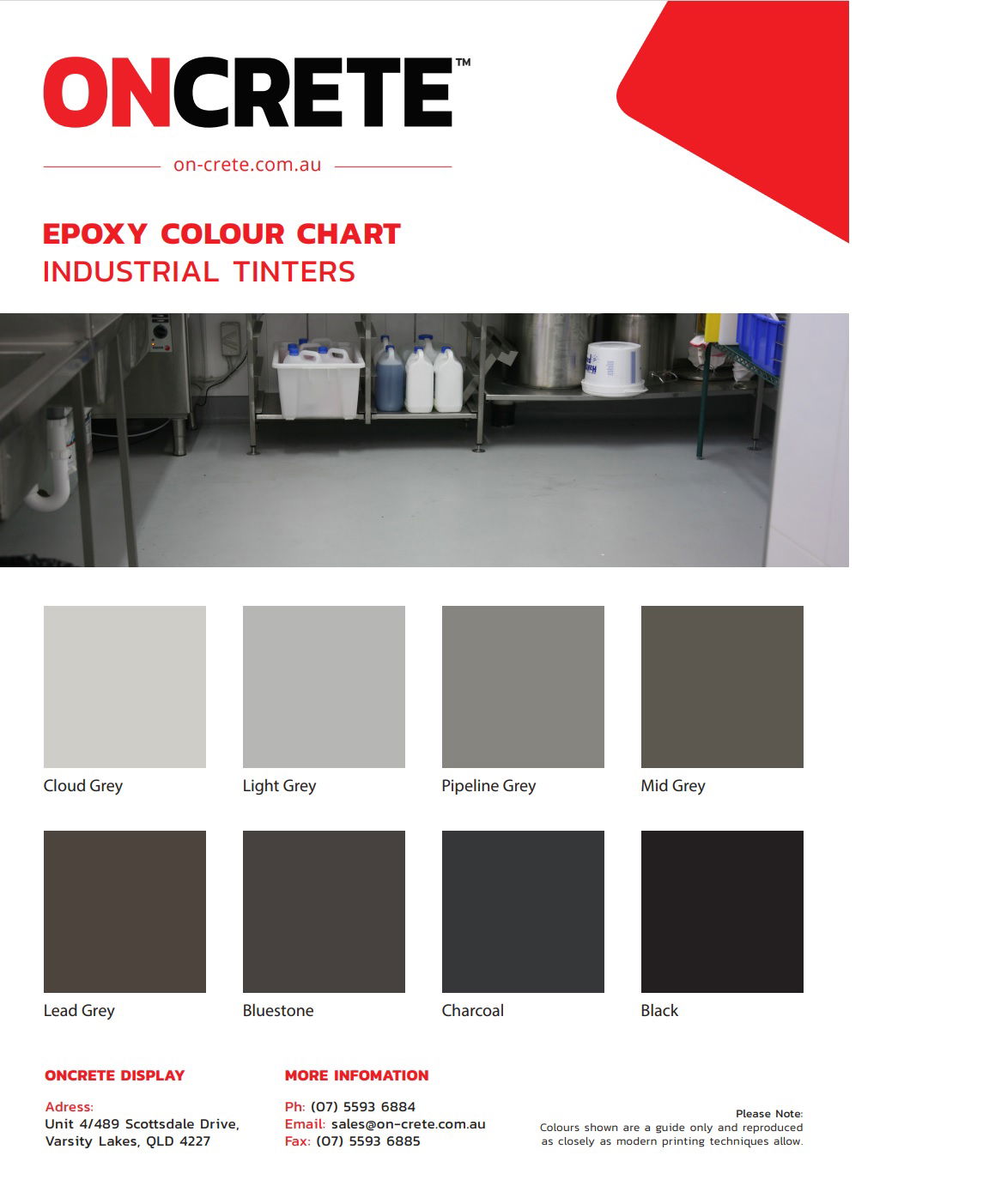 Epoxy Colour Chart