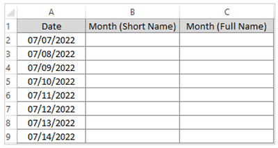excel month name image