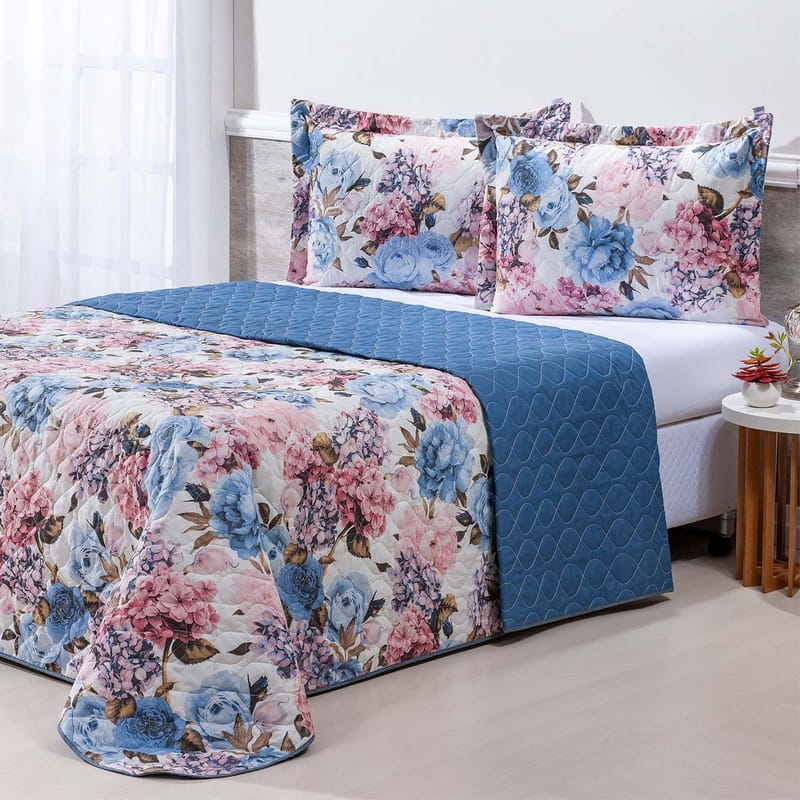 Kit Enxoval Topázio Hortência Azul