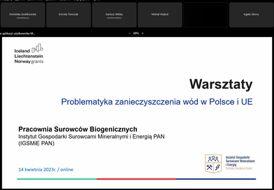 Warsztaty dla Młodych Naukowców "Problematyka zanieczyszczenia wód w Polsce i UE"