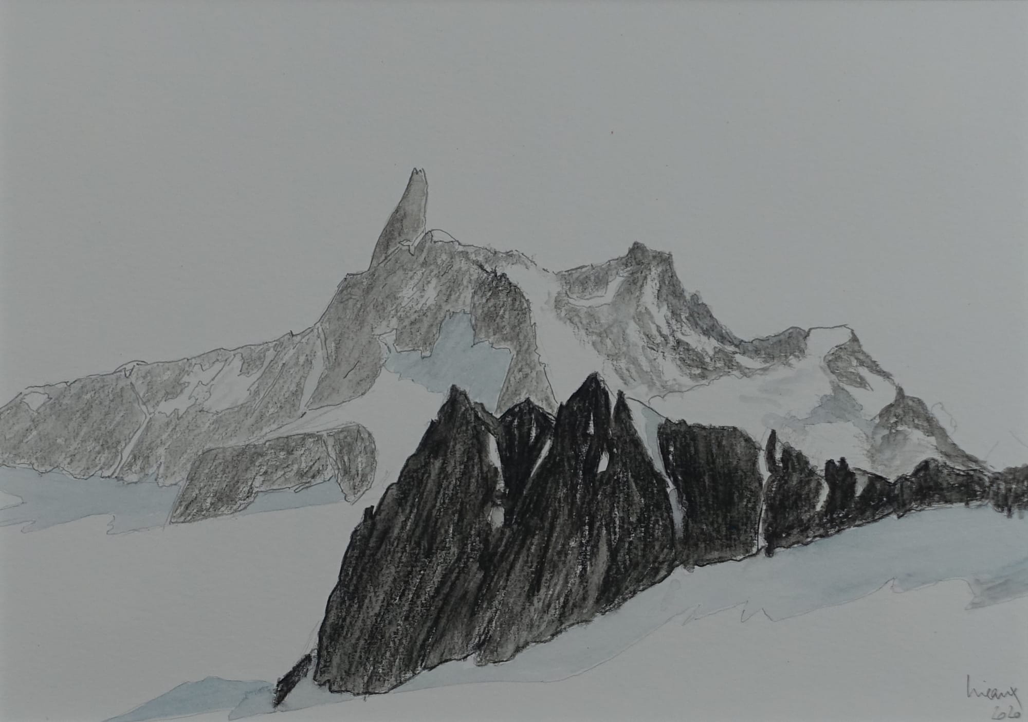 La Dent du Géant et les Aiguilles Marbrées