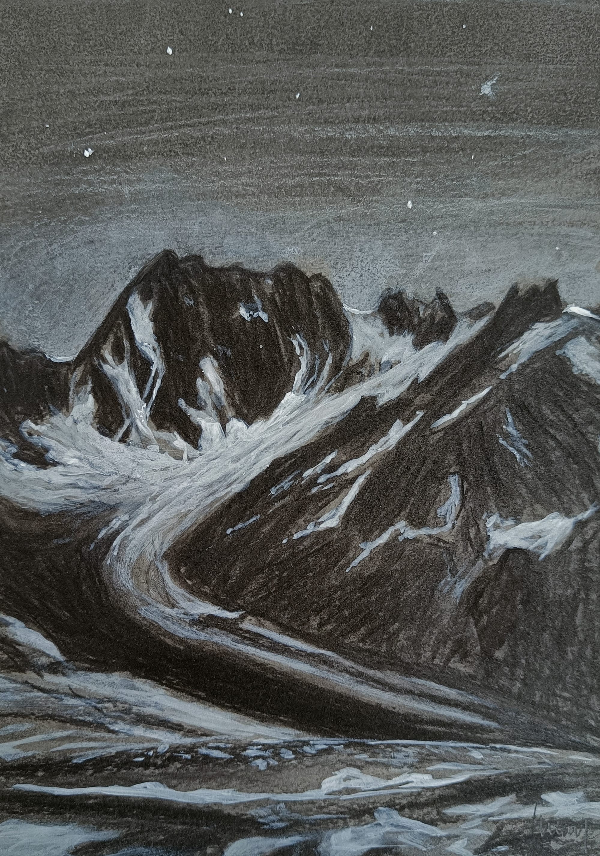 Nocturne aux Grandes Jorasses