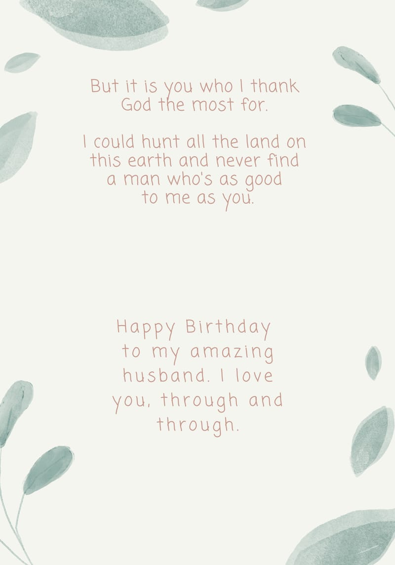 Birthday - For Husband