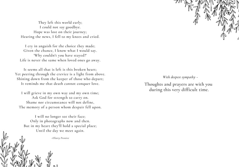 Loss by Suicide - Sympathy